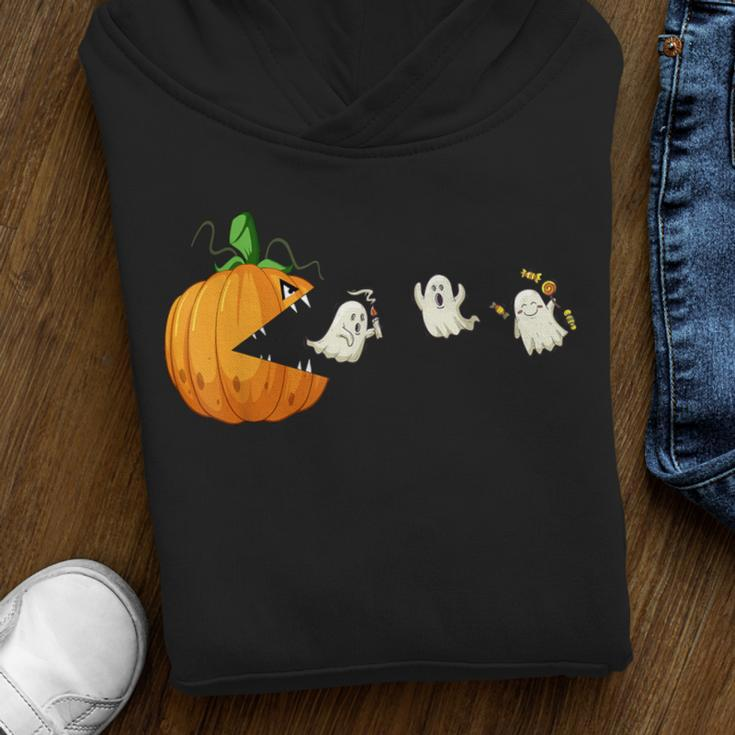 Halloween Scary Pumpkin Ghosts Creepy Halloween Gamer Youth Hoodie