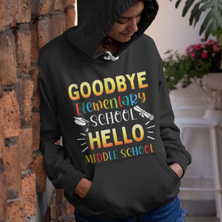 Goodbye Elementary Hello Middle School Graduation 2023 Youth Hoodie