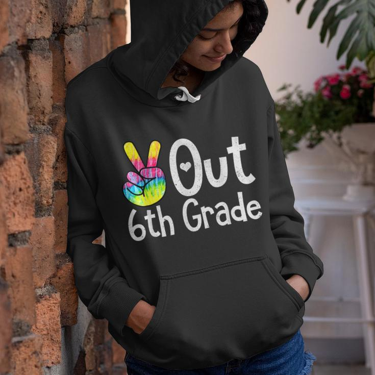 Peace Out 6Th Grade Tie Dye Graduation Class Of 2023 Vituarl Youth Hoodie