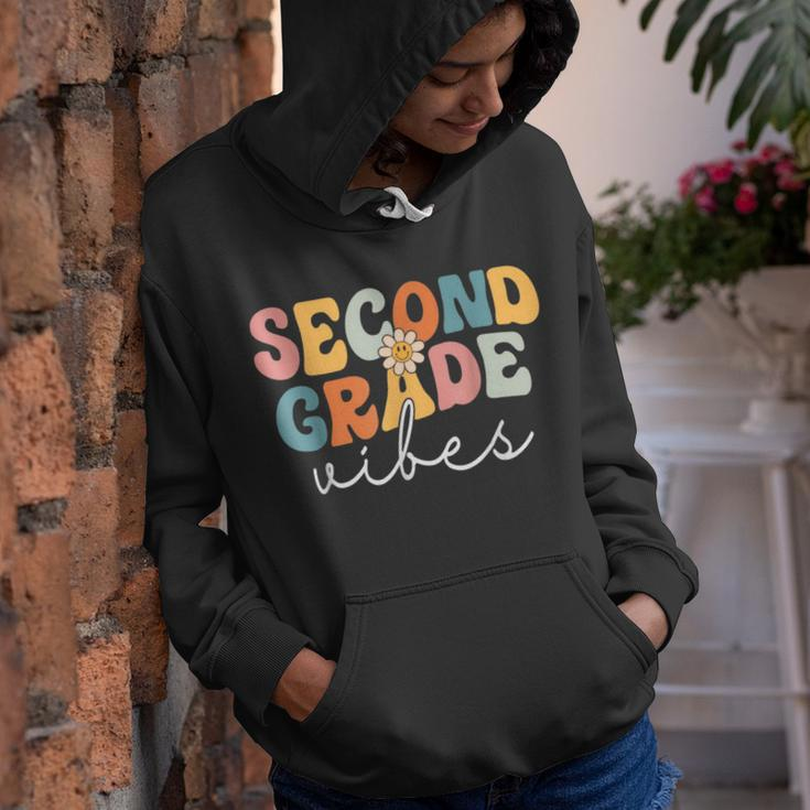Retro Second Grade Vibes 2Nd Grade Team First Day Of School Youth Hoodie