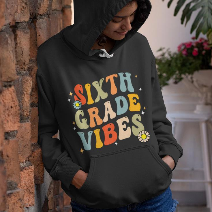 Sixth Grade Vibes Back To School Teacher 6Th Grade Squad School Teacher Funny Gifts Youth Hoodie