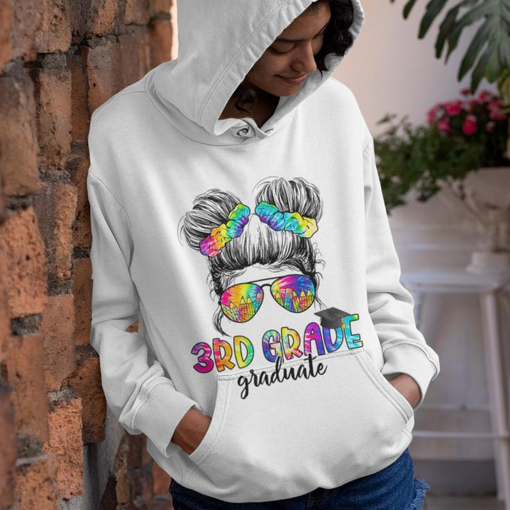 3Rd Grade Graduate Messy Bun Girl Happy Last Day Of School 3Rd Grade Funny Gifts Youth Hoodie