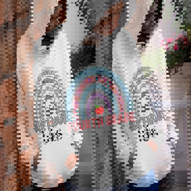 Happy First Day Of Fourth Grade Rainbow 4Th Grade Vibes Happy Gifts Youth Hoodie