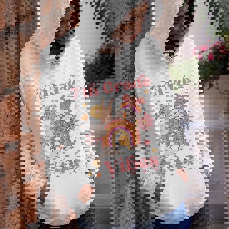 Seventh Grade Vibes Retro 7Th Grade Back To School First Day Retro Gifts Youth Hoodie