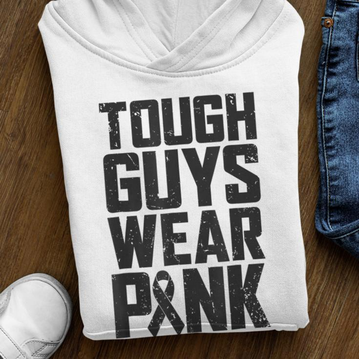Tough Guys Wear Pink Breast Cancer Awareness Boys Youth Hoodie