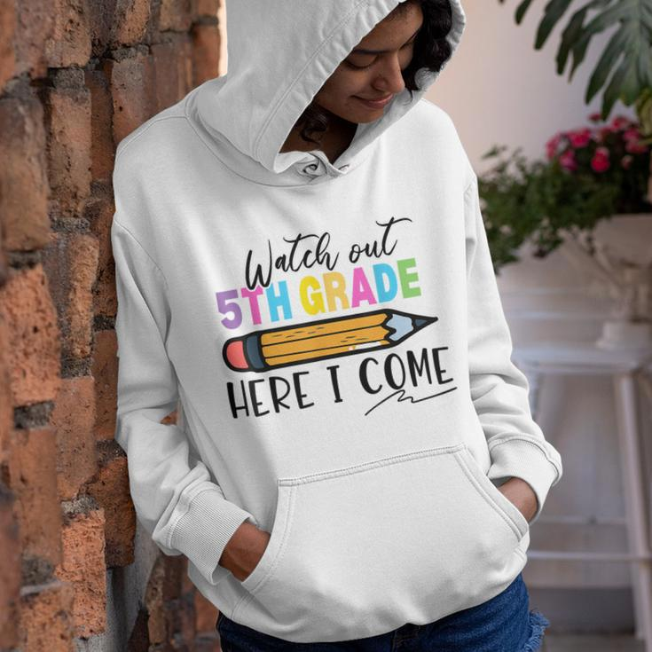Watch Out 5Th Grade Here I Come First Day Of School Boy Girl Youth Hoodie