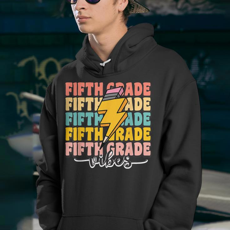 5Th Grade Vibes Boy Girl Back To School Letter Graphic 5Th Gifts Youth Hoodie