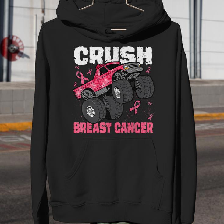 Crush Breast Cancer For Boys Toddlers Monster Truck Youth Hoodie