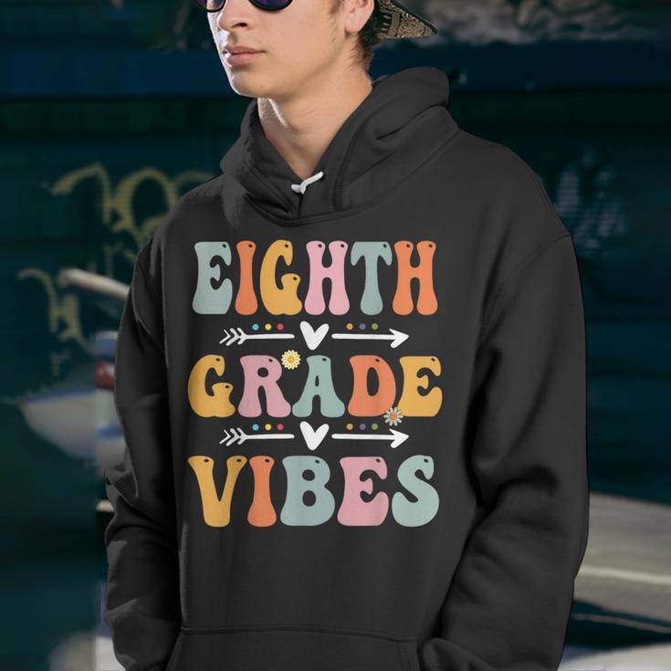 Eighth Grade Vibes Retro Groovy Vintage First Day Of School Retro Gifts Youth Hoodie