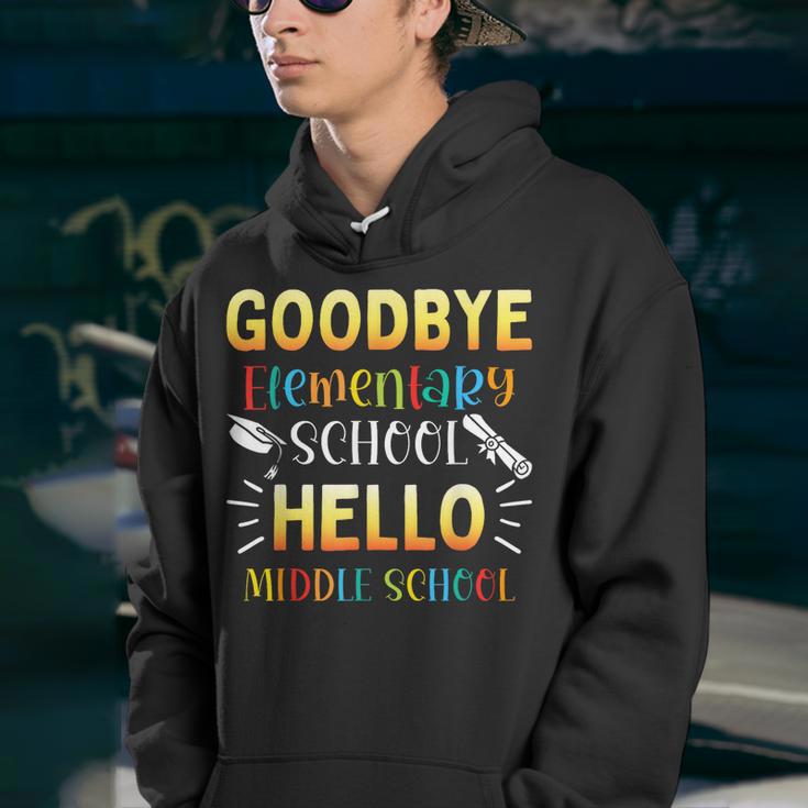 Goodbye Elementary Hello Middle School Graduation 2023 Youth Hoodie