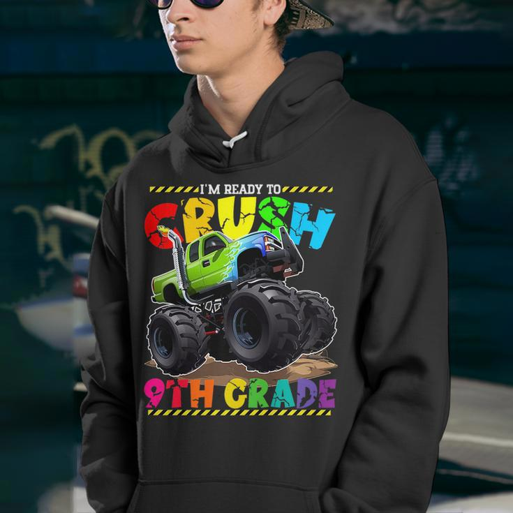 Monster Truck Im Ready To Crush 9Th Grade Back To School Youth Hoodie