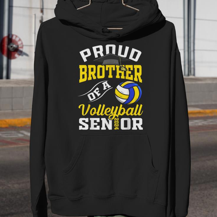 Proud Brother Of A Volleyball Senior 2024 Graduation Youth Hoodie