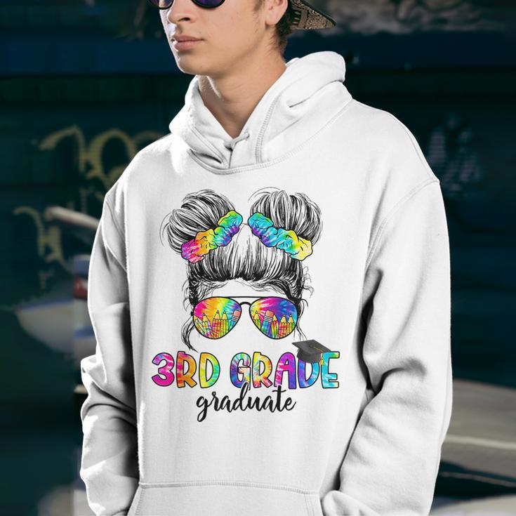 3Rd Grade Graduate Messy Bun Girl Happy Last Day Of School 3Rd Grade Funny Gifts Youth Hoodie