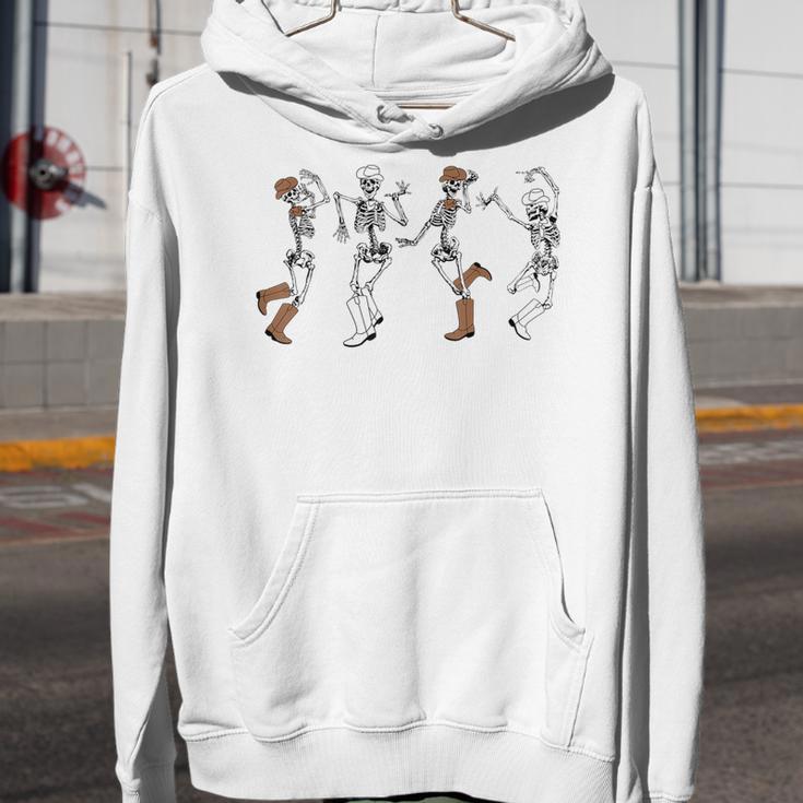 Cowboy Skeletons Western Dancing Halloween Spooky Season Youth Hoodie