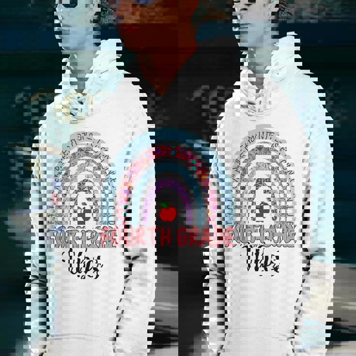 Happy First Day Of Fourth Grade Rainbow 4Th Grade Vibes Happy Gifts Youth Hoodie