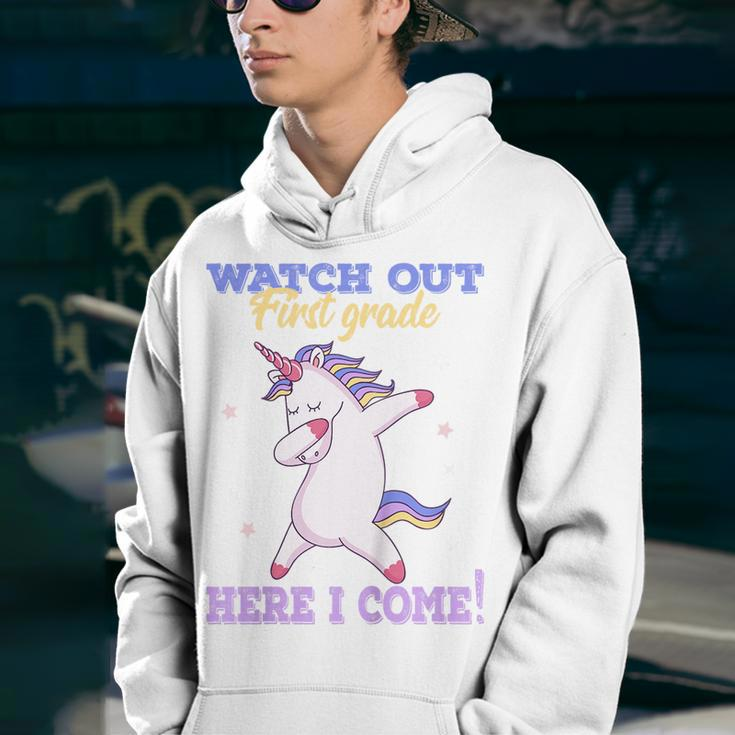 Kids First Grade Watch Out First Grade Here I Come Youth Hoodie