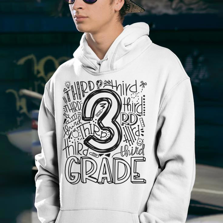 Third Grade Typography For Student&Teacher Back To School Youth Hoodie