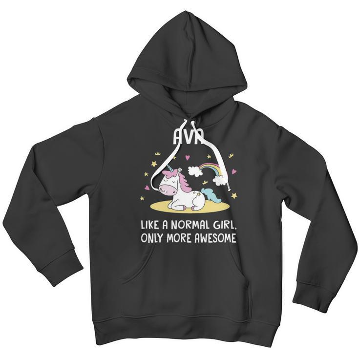 Ava Name Gift Ava Unicorn Like Normal Girl Only More Awesome Youth Hoodie