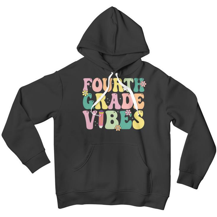 Funny Cool Fourth Grade Vibes Retro 4Th Grade Vibes Vintage Retro Gifts Youth Hoodie
