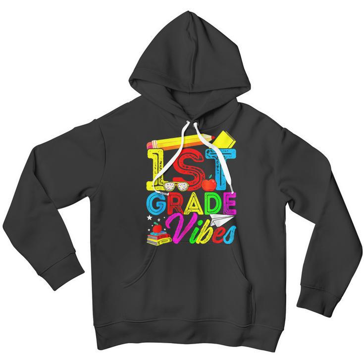 Funny First Day Of School 1St Grade Vibes Back To School Youth Hoodie