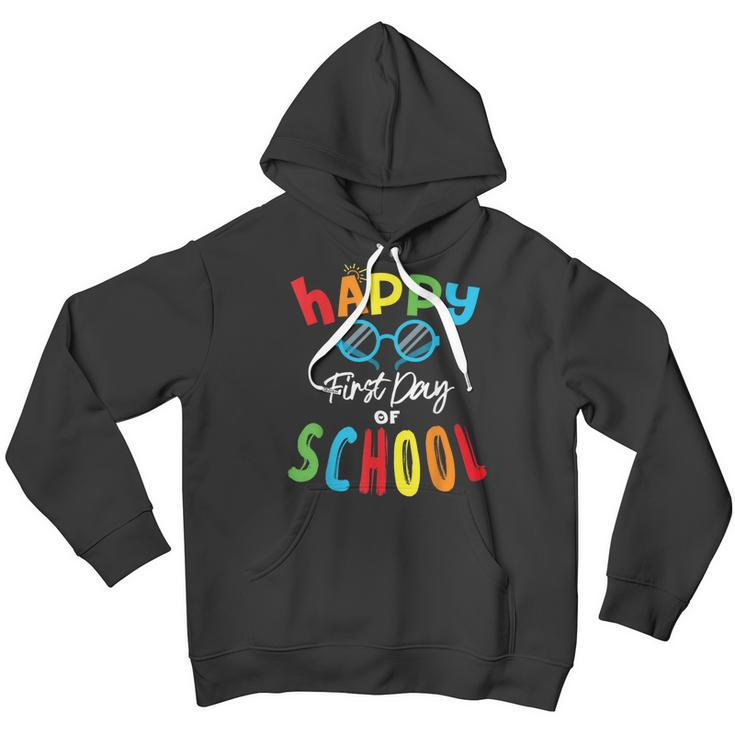 Happy First Day Of School Boys Girls Teachers Back To School Youth Hoodie