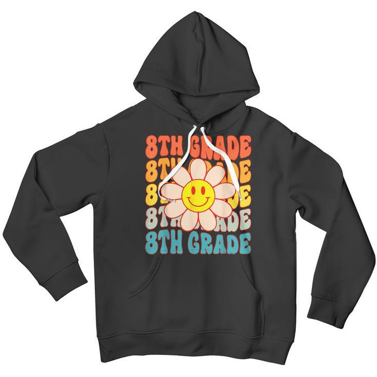 Hippie Smile Face 8Th Grade Vibes Groovy Back To School 2023 Hippie Gifts Youth Hoodie