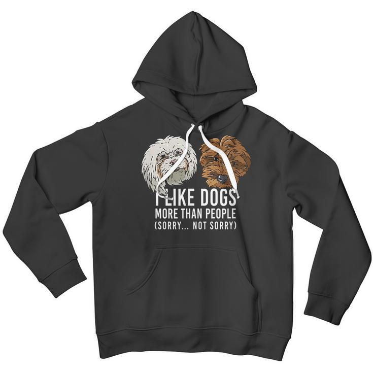 I Like Dogs More Than People Funny Dog Adult & Kids  Youth Hoodie
