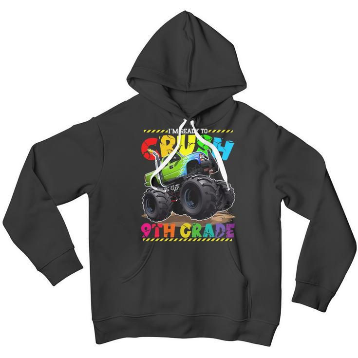 Monster Truck Im Ready To Crush 9Th Grade Back To School Youth Hoodie