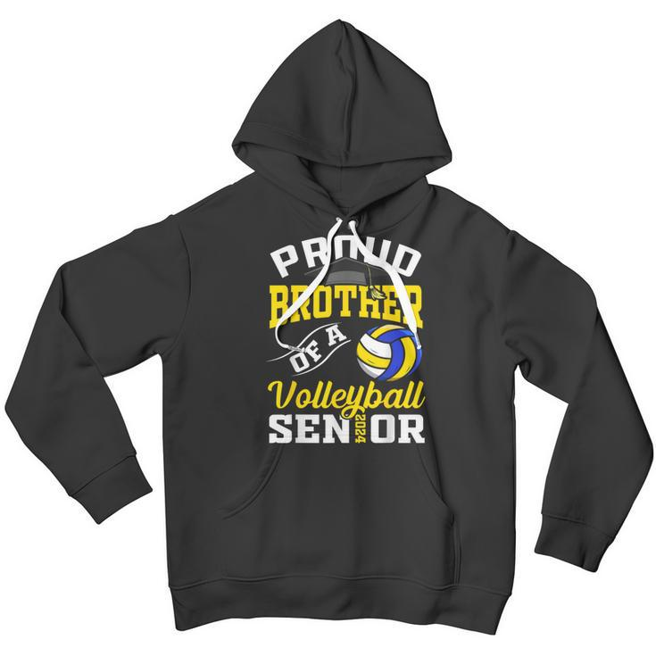 Proud Brother Of A Volleyball Senior 2024 Graduation Youth Hoodie