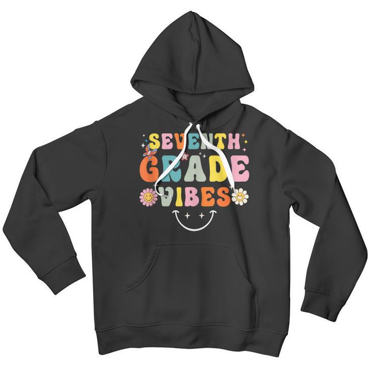 Seventh Grade Vibes Retro First Day Of School 7Th Grade Team Retro Gifts Youth Hoodie