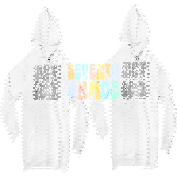 7Th Grade Vibes Retro Groovy Back To School 7Th Grade Squad Retro Gifts Youth Hoodie