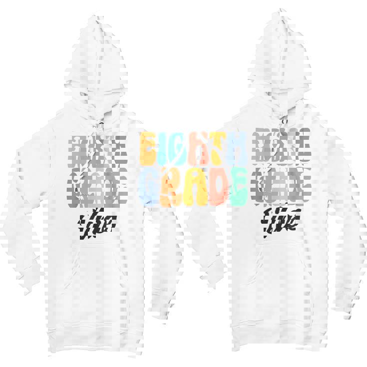 8Th Grade Vibes Retro Groovy Back To School 8Th Grade Squad Retro Gifts Youth Hoodie