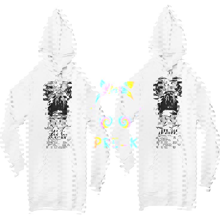 First Day Of Little Miss Pre K Back To School Tie Dye Youth Hoodie