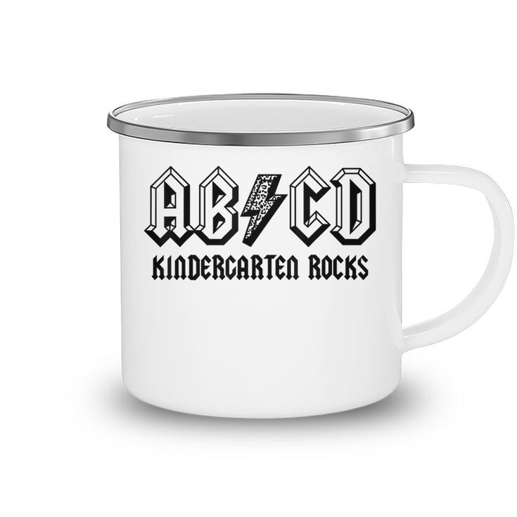 Abcd Rocks Back To School Kindergarten Rocks Funny Teacher Gifts For Teacher Funny Gifts Camping Mug