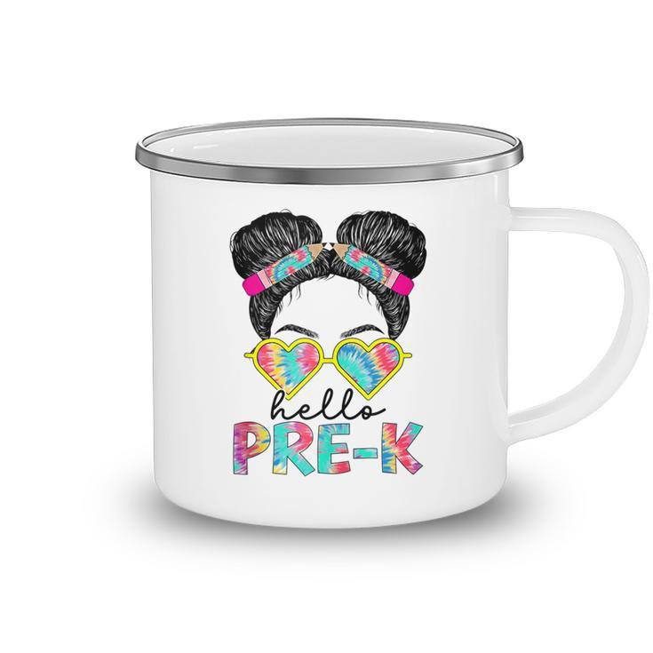 Hello Pre-K Little Miss Pre-K Daughter Back To School 2022 Funny Gifts For Daughter Camping Mug