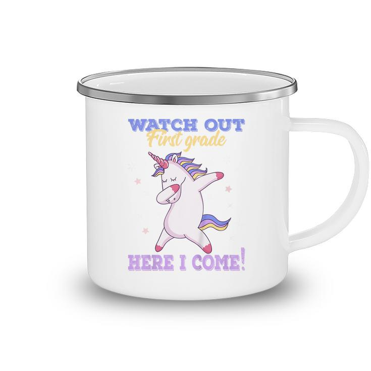 Kids First Grade  Watch Out First Grade Here I Come  Camping Mug