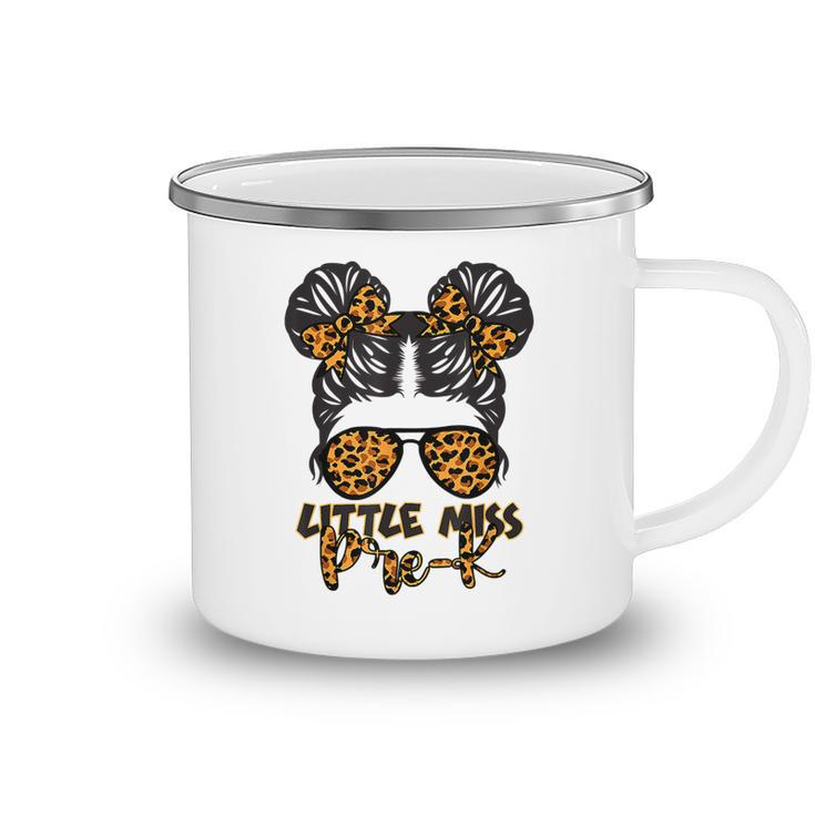 Leopard Little Miss Pre K Messy Bun Teacher And Child  Gifts For Teacher Funny Gifts Camping Mug