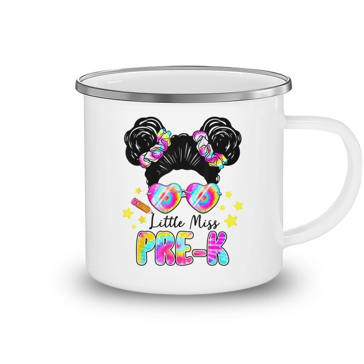 Messy Bun Little Miss Pre-K Cute Back To School Gifts  Camping Mug