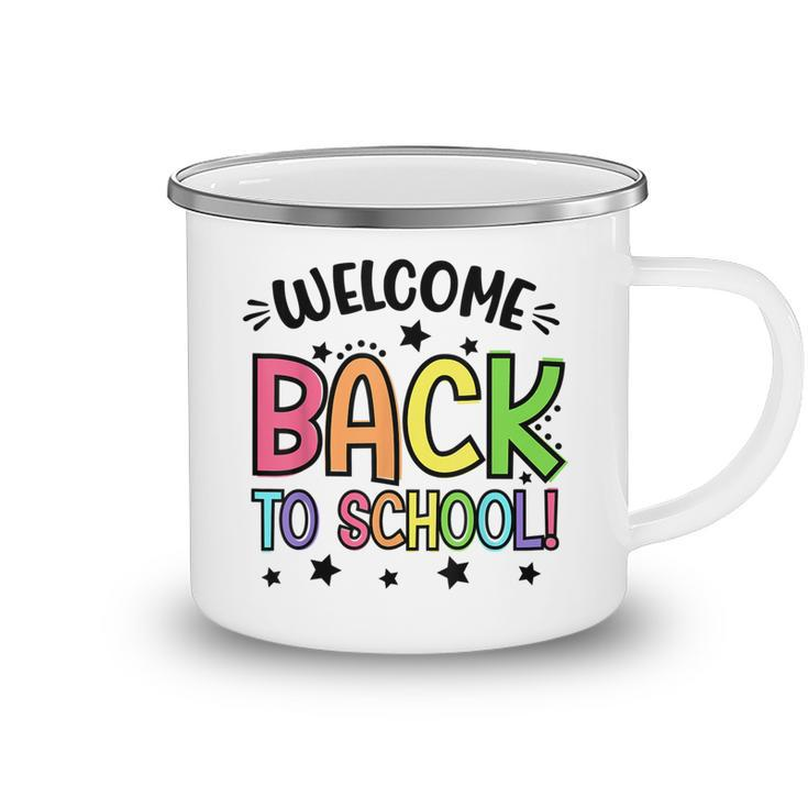 Welcome Back To School White For Teacher & Students Women  Gifts For Teacher Funny Gifts Camping Mug