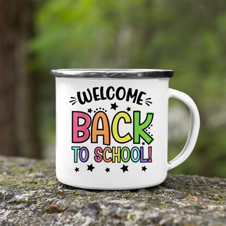 Welcome Back To School White For Teacher & Students Women Gifts For Teacher Funny Gifts Camping Mug