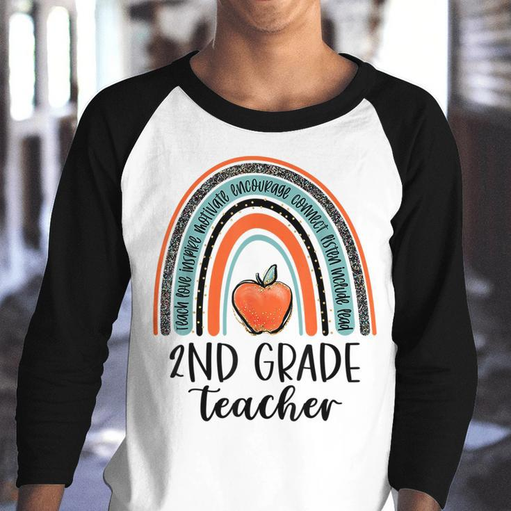2Nd Grade Teacher Vibes Back To School First Day Teachers Teacher Gifts Youth Raglan Shirt