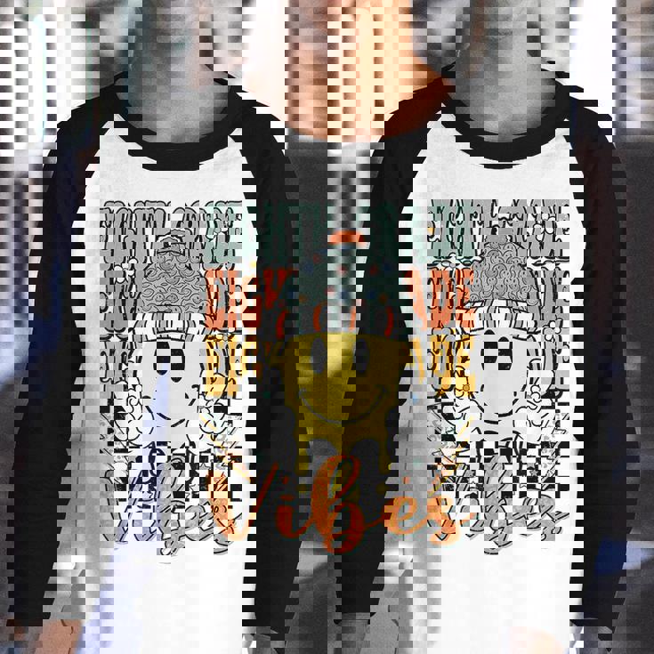 Groovy 8Th Grade Vibes Funny Back To School Groovy Gifts Youth Raglan Shirt