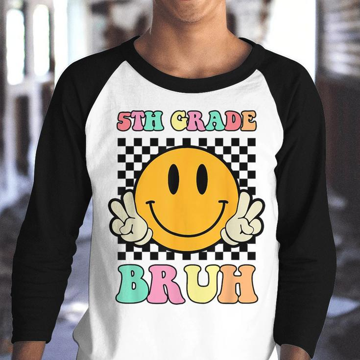 Hippie 5Th Grade Bruh Fifth Teacher Student Back To School Gifts For Teacher Funny Gifts Youth Raglan Shirt