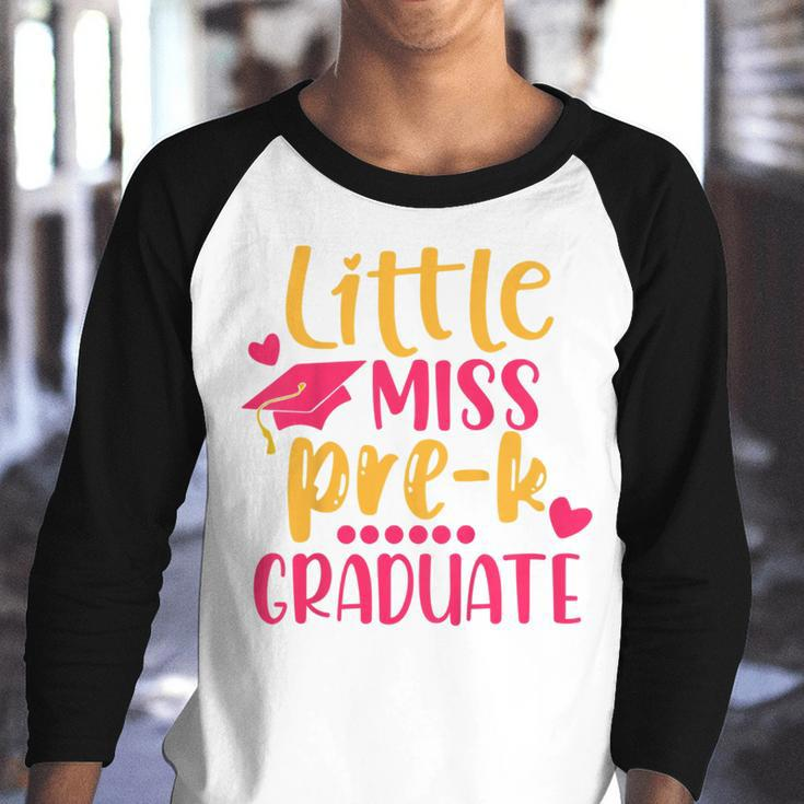 Kids Lil’ Miss Pre-K Graduate Pre-K Graduation Last Day Of School Youth Raglan Shirt
