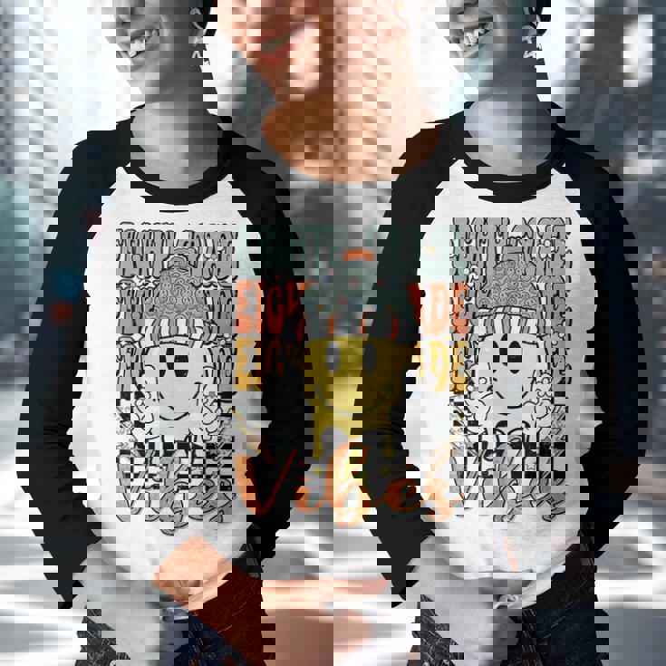 Groovy 8Th Grade Vibes Funny Back To School Groovy Gifts Youth Raglan Shirt