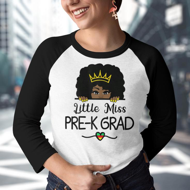 Little Miss Pre-K Graduation Prek Graduation Preschool Youth Raglan Shirt