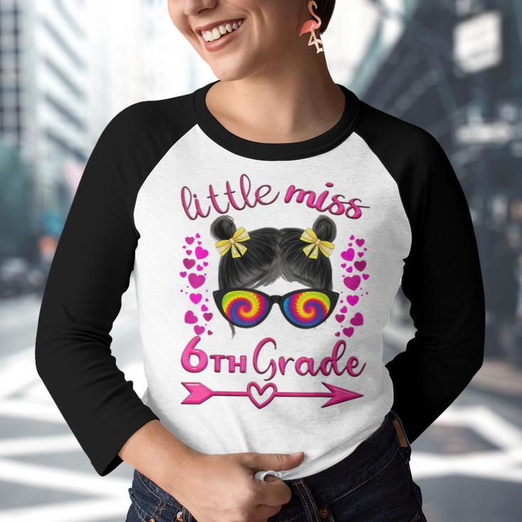 Little Miss Sixth Grade Girl Back To School 6Th Grade Little Miss Gifts Youth Raglan Shirt