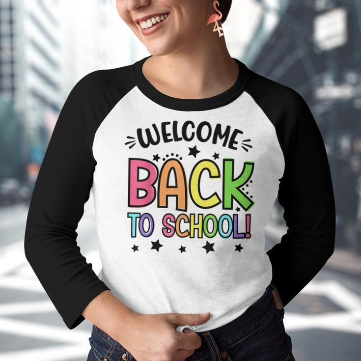 Welcome Back To School White For Teacher & Students Women Gifts For Teacher Funny Gifts Youth Raglan Shirt