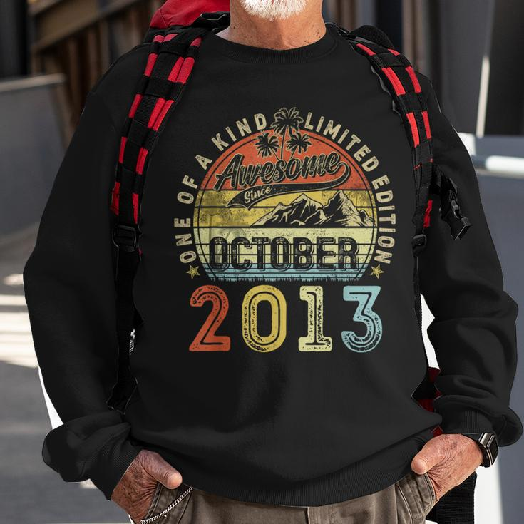 10 Years Old Awesome Since October 2013 10Th Birthday Sweatshirt Gifts for Old Men