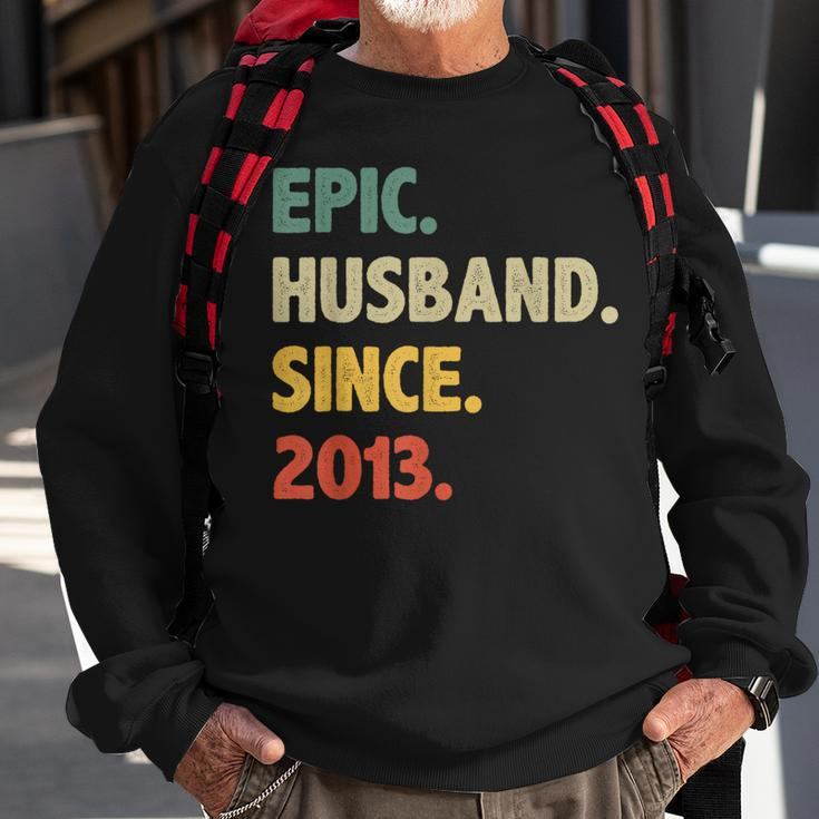 10Th Wedding Anniversary For Him - Epic Husband Since 2013 Sweatshirt Gifts for Old Men